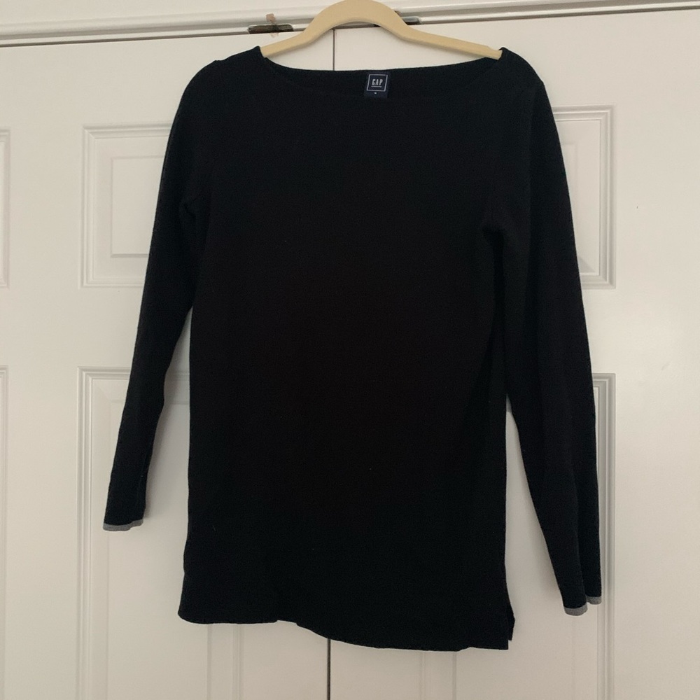 Gap Maternity Black Boat Neck Sweater Medium
